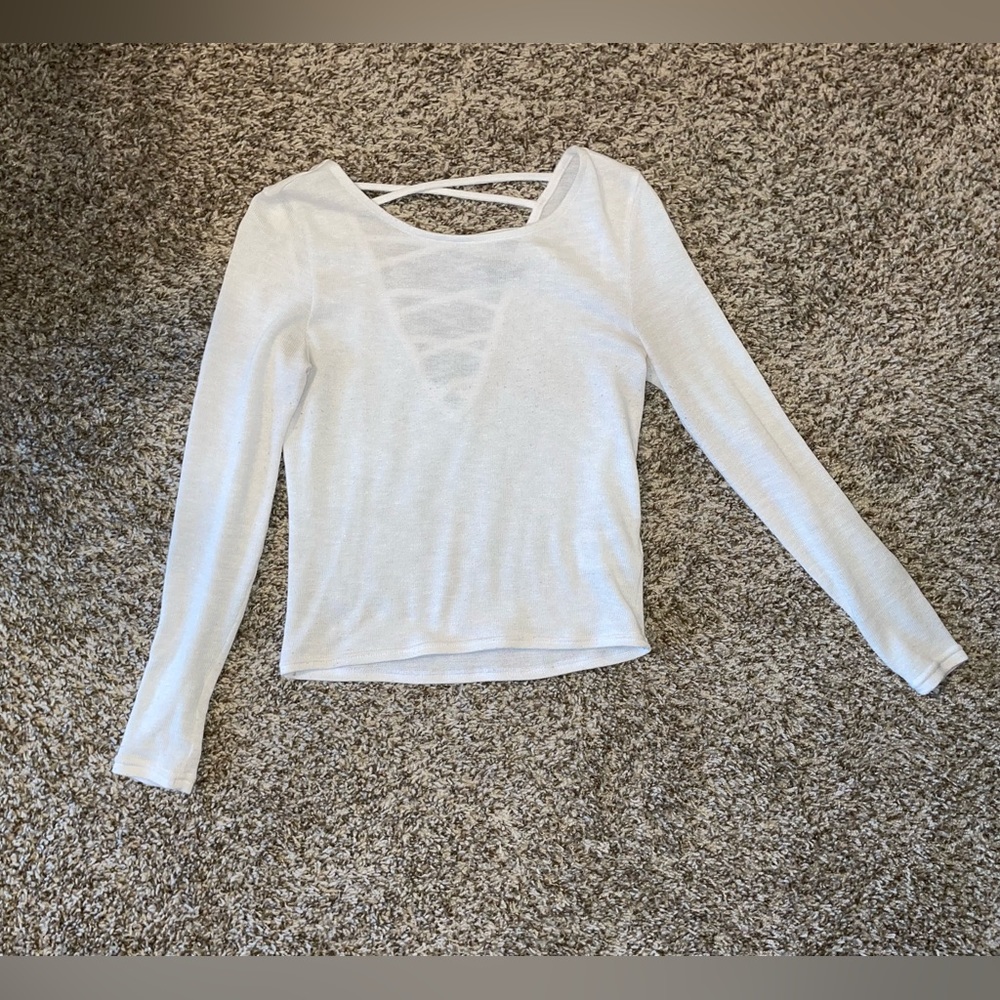 H&M | Open back white blouse